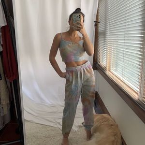 Tie dye joggers set